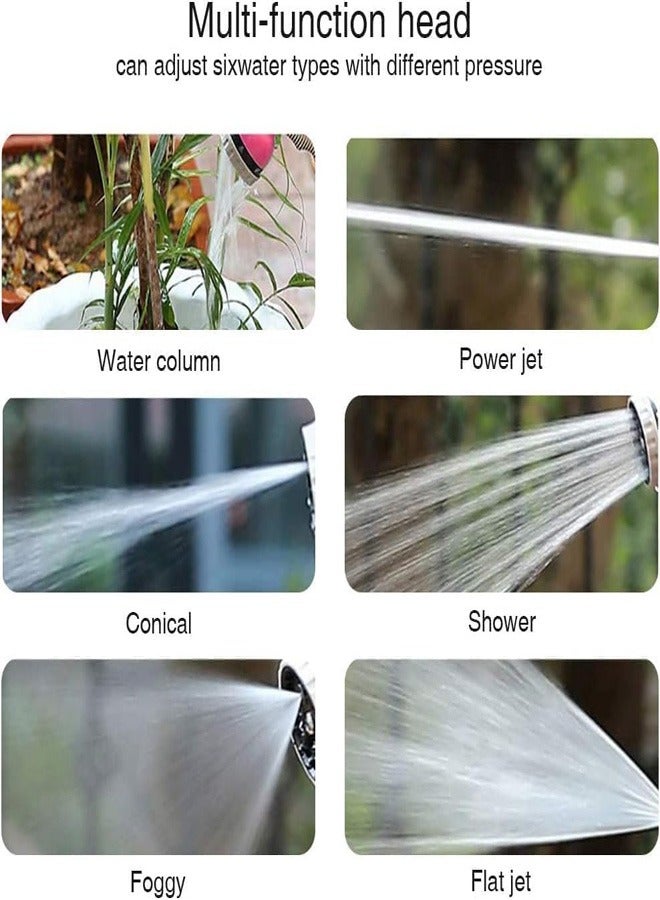 رات سو بكرة خرطوم حديقة قابلة للسحب، خرطوم محمول مريح مع فوهة رش 6 وظائف لري وتنظيف متعدد الاستخدامات وغير ذلك، 15.24 متر - Image 5