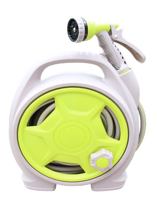 رات سو بكرة خرطوم حديقة قابلة للسحب، خرطوم محمول مريح مع فوهة رش 6 وظائف لري وتنظيف متعدد الاستخدامات وغير ذلك، 15.24 متر - Image 1