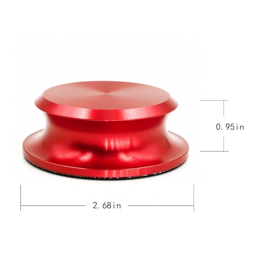 Menesia Record Weight Stabilizer, Turntable and Vinyl Record Weight, Premium Vinyl Stabilizer for Superior Sound (Red) - Image 2