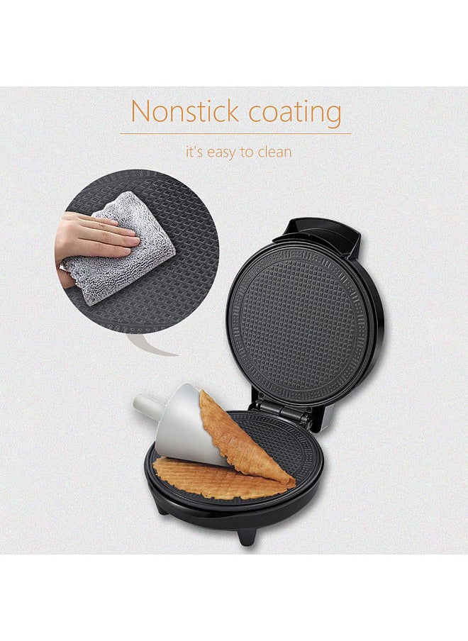 Generic - Electric Egg Roll Machine Waffle Cone Maker Ice-cone Maker, Homemade Ice Cream Cone Baking Iron Machine 1000W Non-stick Coating - Image 1