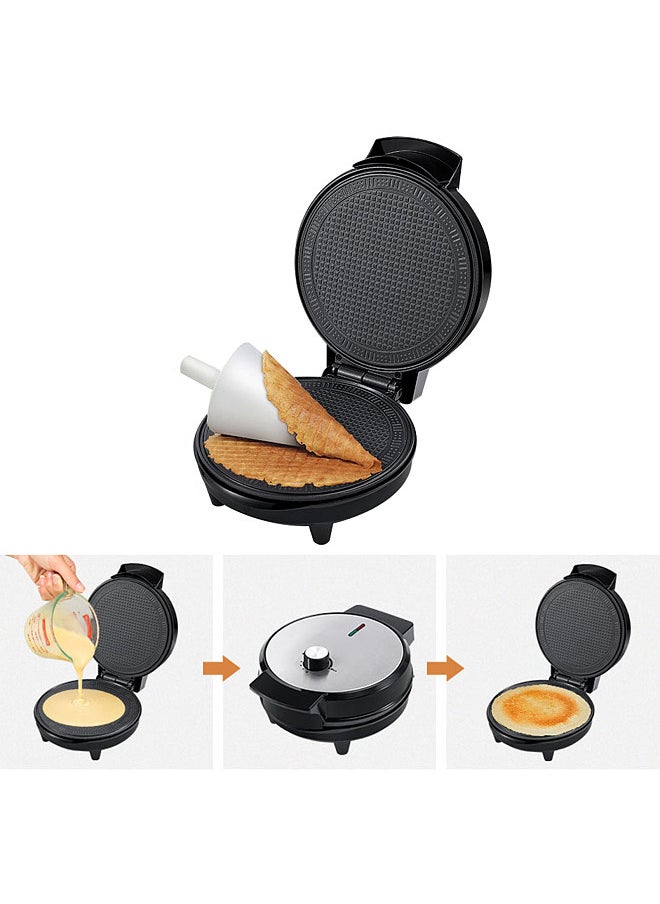 Generic - Electric Egg Roll Machine Waffle Cone Maker Ice-cone Maker, Homemade Ice Cream Cone Baking Iron Machine 1000W Non-stick Coating - Image 1