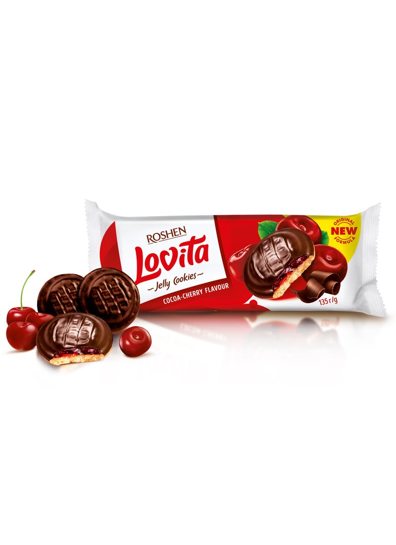 Roshen Lovita Jelly Cookies With Cherry Jelly Filling - Image 1
