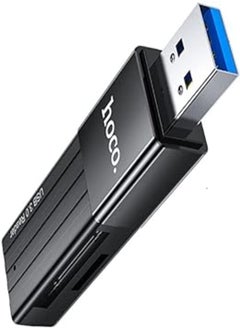 Hoco HB20 - Mindful 2-in-1 USB3.0 Card Reader, Support TF/SD Card, Compatible With Windows And Mac OS - Black