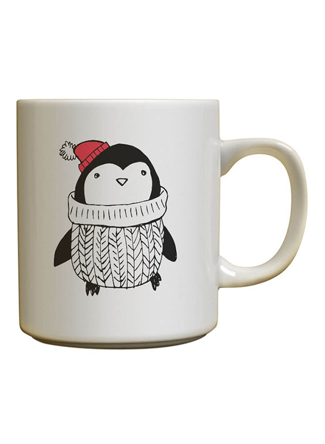 Decalac Penguin And Winter Design Ceramic Mug Multicolour