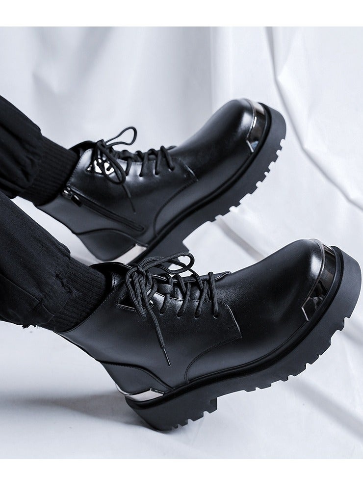 Warrior New Youth Fashion Thick Sole High Top Boots - Image 2