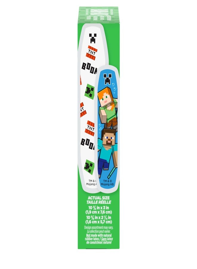 BAND-AID Brand Adhesive Children's Bandages for Minor Cuts & Scrapes, Wound Care Featuring Minecraft Designs, Fun Bandages for Kids and Toddlers, Assorted Sizes, 20 ct - Image 2