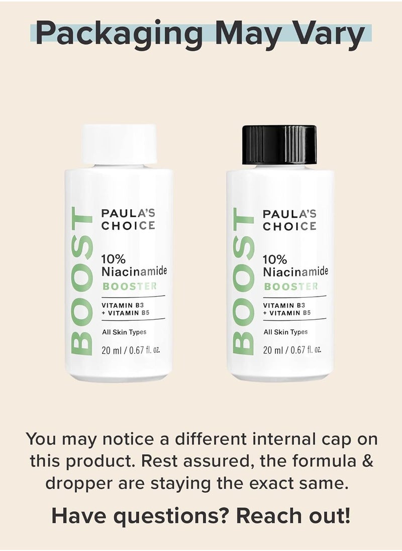 Paulas Choice 10 % Niacinamide Booster Vitamin B3 + Vitamin B5 for All Skin Types – Refines Pores and Smooths Texture 20 ml 0.67 fl.oz