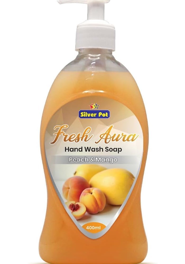 Silver Pot غسول يدين بخلاصة الخوخ والمانجو من سيلفر بوت - 400 مل - Image 1