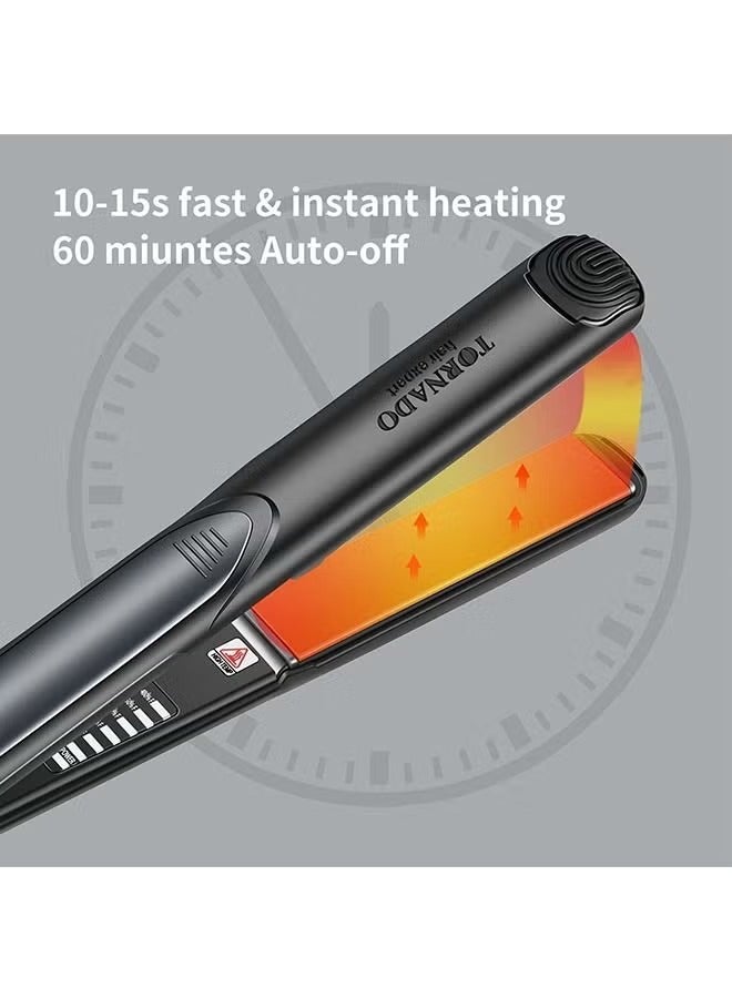 XiuWoo Ceramic Hair Straightener and Curler 2 in 1 Heats Up to 240°C High Temp Ceramic Flat Iron Ionic Technology 6 Temperature Settings - Image 5