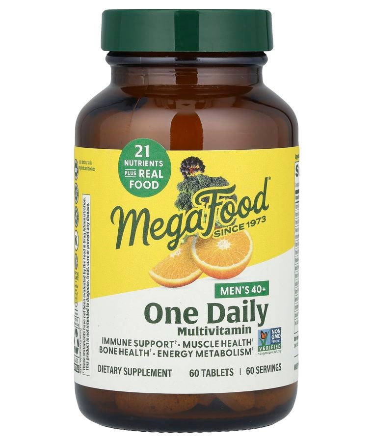 MegaFood Men's 40+ One Daily Multivitamin 60 Tablets