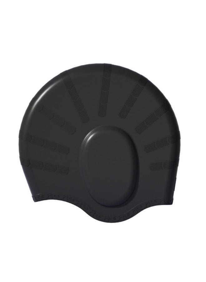 Generic Men Women Silicone Swimming Cap with Ear Protection  - Image 1