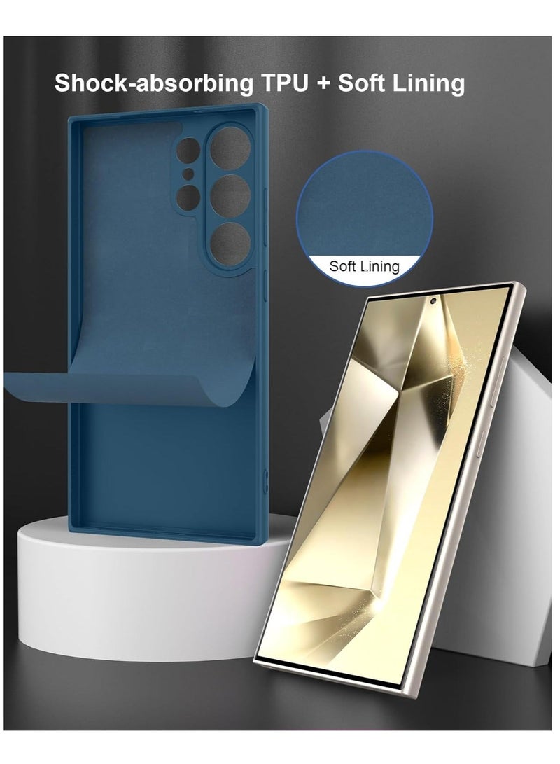 MUNTAQI Samsung Galaxy S24 Ultra Case - Liquid Soft Silicone Gel Rubber Cover, Anti-Scratch, Military-Grade Drop-Proof Protection (6.8 Inch) - Image 5