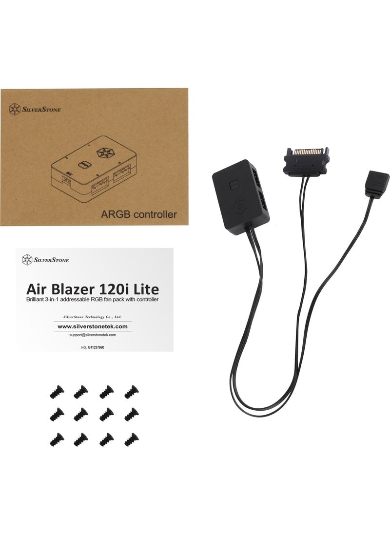 Air Blazer 120I Lite Argb 3X12CM Addressable Case Fan Set (Including Argb Controller) (SST-AB120I-ARGB)