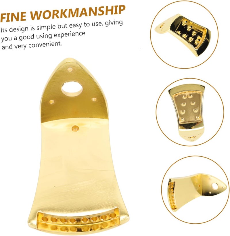 1 مجموعة أجزاء ذيل القيثارة الكمانية (Mandolin Tailpiece Kit) تشمل الجسر (Bridge) والبراغي (Screws)، إكسسوارات عالية الجودة، أجزاء لآلة موسيقية من نوع القيثارة الكمانية سهلة التركيب. - Image 4