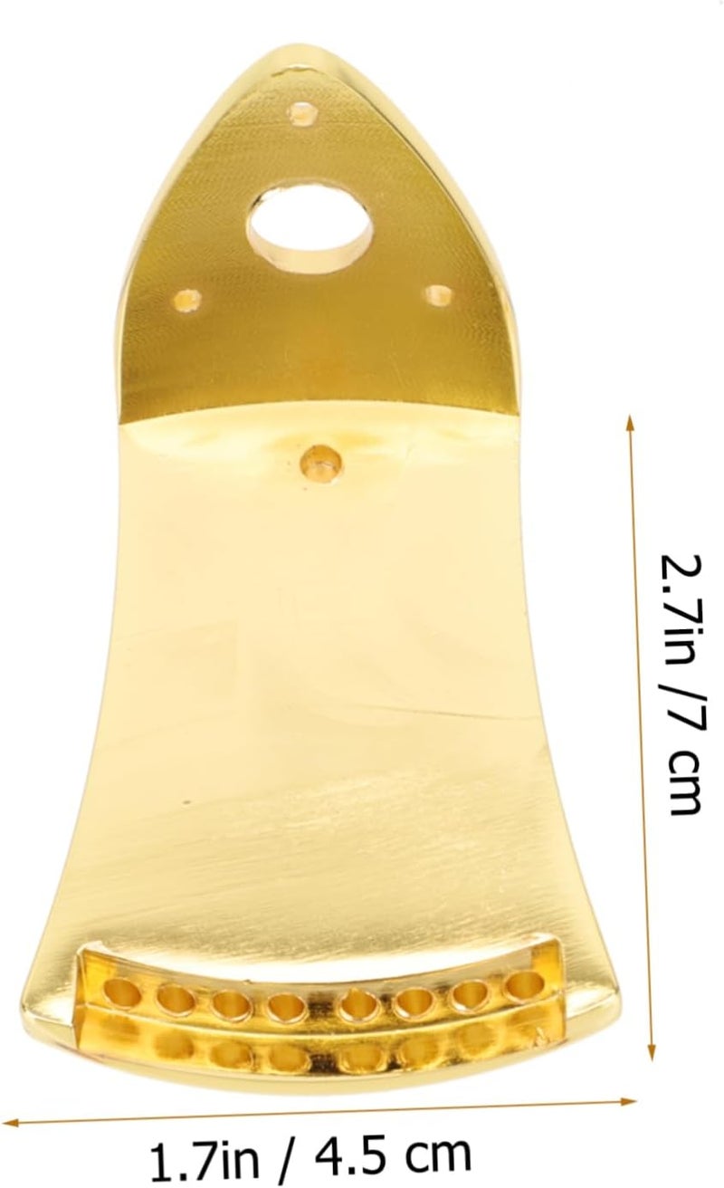 1 مجموعة أجزاء ذيل القيثارة الكمانية (Mandolin Tailpiece Kit) تشمل الجسر (Bridge) والبراغي (Screws)، إكسسوارات عالية الجودة، أجزاء لآلة موسيقية من نوع القيثارة الكمانية سهلة التركيب. - Image 2
