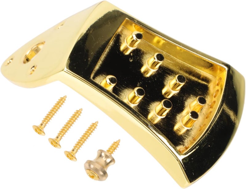 1 مجموعة أجزاء ذيل القيثارة الكمانية (Mandolin Tailpiece Kit) تشمل الجسر (Bridge) والبراغي (Screws)، إكسسوارات عالية الجودة، أجزاء لآلة موسيقية من نوع القيثارة الكمانية سهلة التركيب. - Image 1