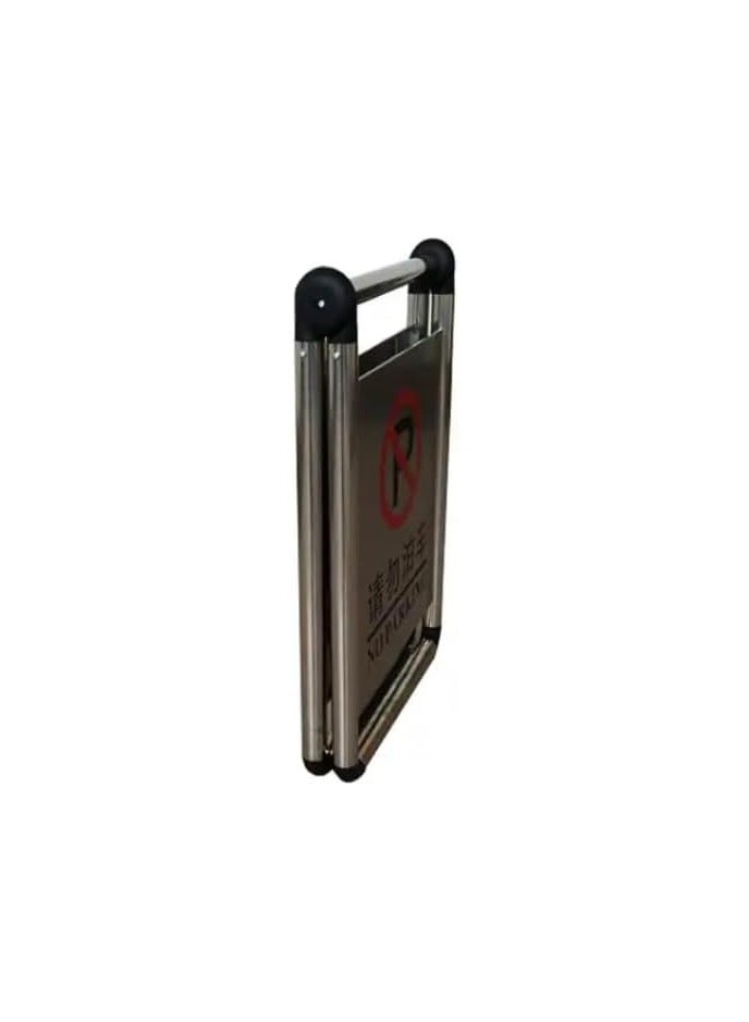 VINSTAR No Parking Sign Board, Stainless Steel Folding Self Standing Floor Signage, Ideal for car parking areas, 65x48x60cm (2) - Image 4