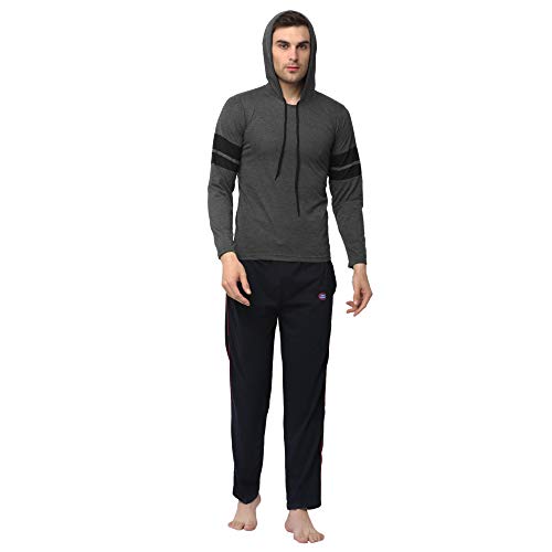 MACK JONNEY Men Regular Fit Cotton blended Round Neck Tracksuits(Grey_Medium_pack of 1)-T_12_ANT_D1_NVY_02-M - Image 1