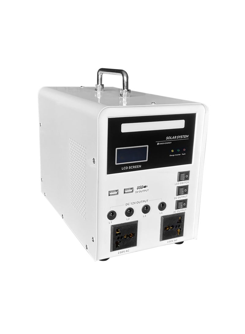 اكسبت منظومة طاقة شمسية هجينة 200 واط - بطارية ليثيوم 24Ah ولوح شمسي 50W مع مخرجين AC 230V وإضاءة LED - Image 2