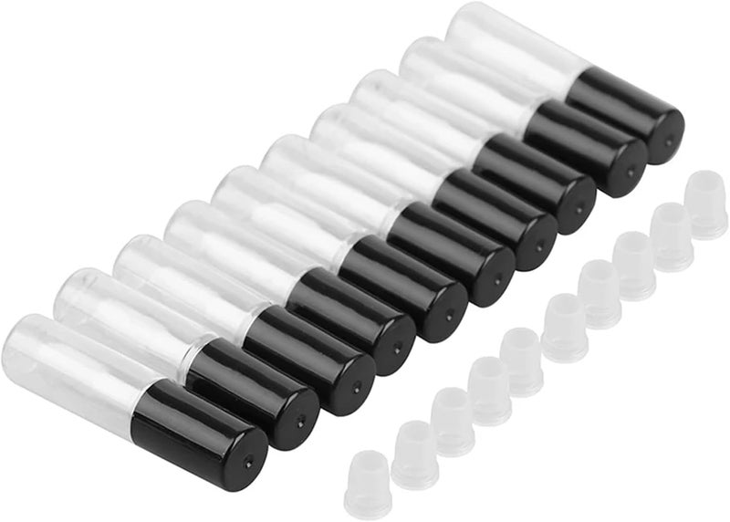 Lipstick Tube 50pcs Lip Balm Tube Container With Cap Empty Lipstick Bottle Lipgloss Cosmetic For DIY Beauty Makers, Salons & Personal Use(Black) - Image 1