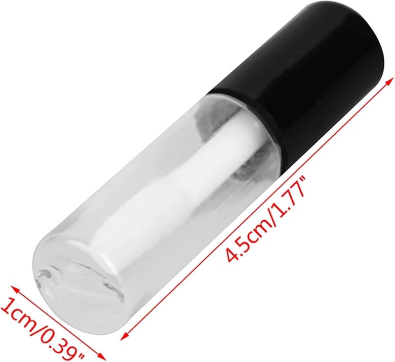 Lipstick Tube 50pcs Lip Balm Tube Container With Cap Empty Lipstick Bottle Lipgloss Cosmetic For DIY Beauty Makers, Salons & Personal Use(Black) - Image 3