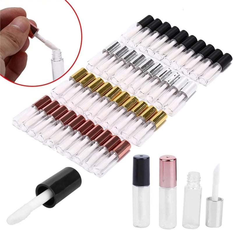 Lipstick Tube 50pcs Lip Balm Tube Container With Cap Empty Lipstick Bottle Lipgloss Cosmetic For DIY Beauty Makers, Salons & Personal Use(Black) - Image 2