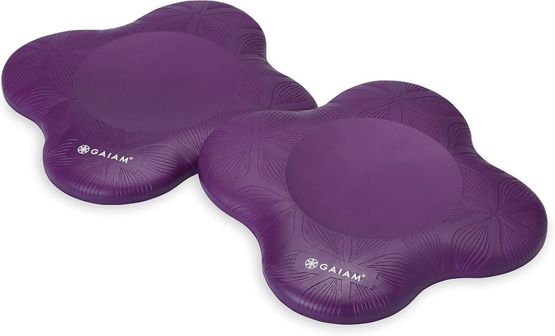 Gaiam طقم وسادات يوغا من جايام للركب عدد 2 - أدوات وإكسسوارات يوغا للنساء والرجال cushions للركب والمرفقين للياقة البدنية والسفر والتأمل والركوع والتوازن على الأرض والبيلاتس - Image 1