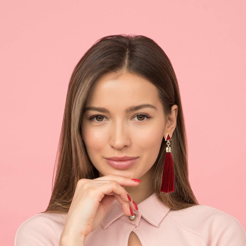 AROIC 93 Pairs Colorful Earrings with Tassel Earrings Layered Ball Dangle Hoop Stud Jacket Earrings for Women Jewelry Fashion and Valentine Birthday Party Gift. - Image 3
