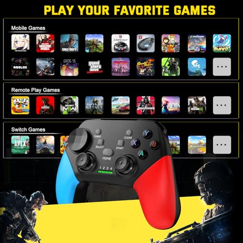 Joso Wireless Mobile Gaming Controller for iPhone, Android, iPad, Tablet, PC, Phone Controller with Phone Clip Supports Cloud Game, COD Mobile, Genshin Immpact, Remote Player Gamepad - Image 3