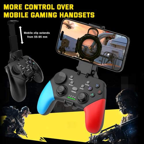 Joso Wireless Mobile Gaming Controller for iPhone, Android, iPad, Tablet, PC, Phone Controller with Phone Clip Supports Cloud Game, COD Mobile, Genshin Immpact, Remote Player Gamepad - Image 5