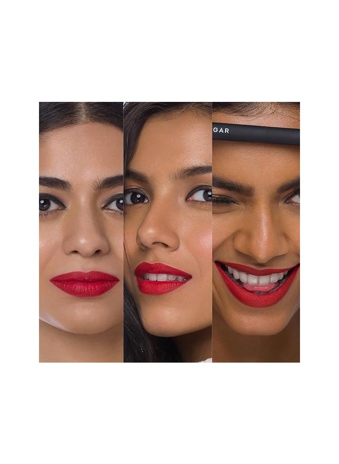 SUGAR - SUGAR Cosmetics Matte Attack Transferproof Lipstick - 02 Red Zeppelin (Chilli Red), Red, 2 g Moisturiser, Long Lasting, Matte Finish - Image 1