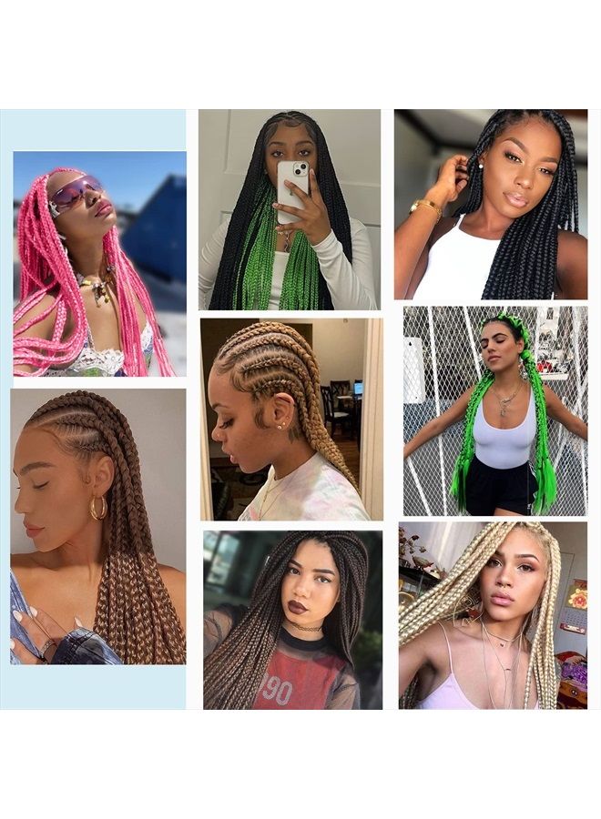 ALIABSION Pre-Stretched Braiding Hair for Twists Braids 8 Packs 26 inch Dark Brown Braiding Hair Pre Stretched Extensions Hot Water Setting Soft Yaki Texture Synthetic Fiber Easy Braids - Image 2