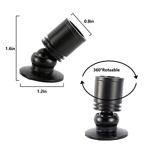 YaeCCC Dimmable LED Mini Spotlight Jewelry Showcase Display Lights Black Shell Surface Mount (Pack-4,Warm White 3000k) - Image 2