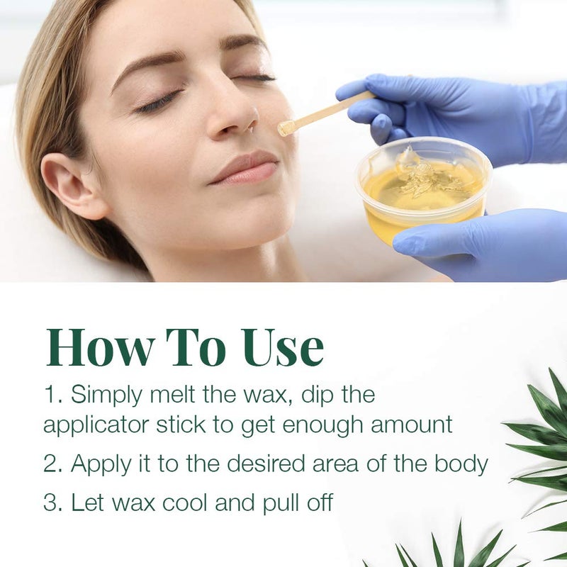 Clean + Easy Wooden Applicator Waxing Sticks â€“ Small Wax Sticks for Hair Removal on Upper Lip & Eyebrow, 100 Count - Image 5