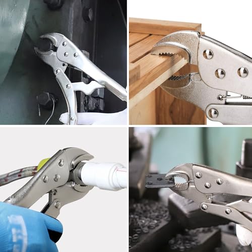 FASTPRO 4-Piece Locking Pliers Set, Vice Grips Pliers Included 5", 7", 10" Curved Jaw and 6-1/2" Straight Jaw - Image 5