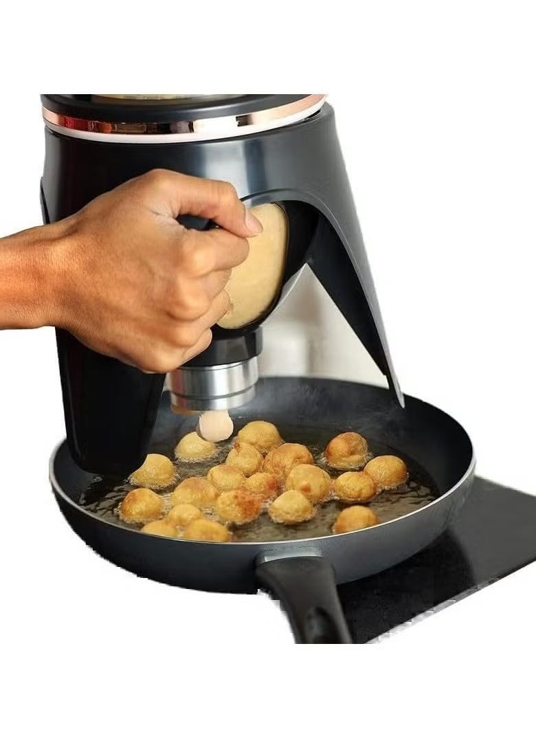 ELTRAZONE SJ0820 Sweet Dumpling Luqaimat Maker – Automatic Electric Dough Ball Dispenser for Fast & Even Frying of Luqaimat, Donuts, Meatballs, and Snacks – Non-Stick Coating, Digital Screen Counter, and Simple On/Off Switch – Perfect for Home and Commercial Kitchens  - Image 4