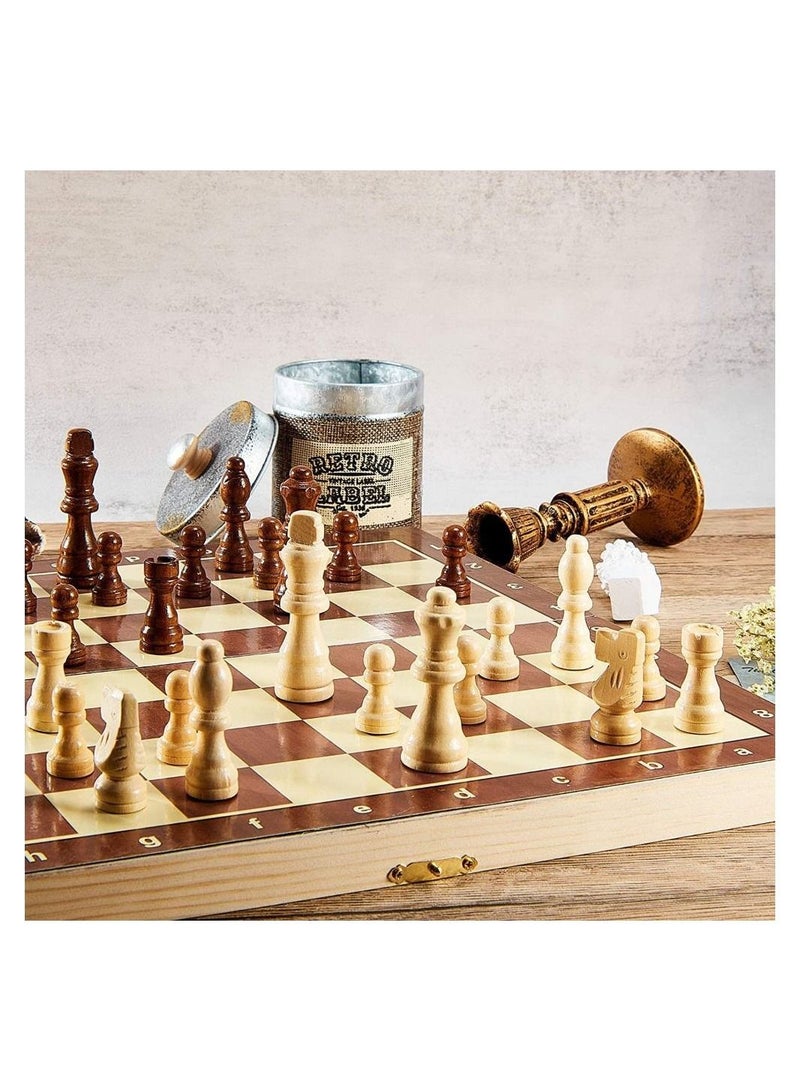 Fitto High Quality Magnetic Wooden Chess Set - Folding Board For Easy Storage and Transport - Image 3