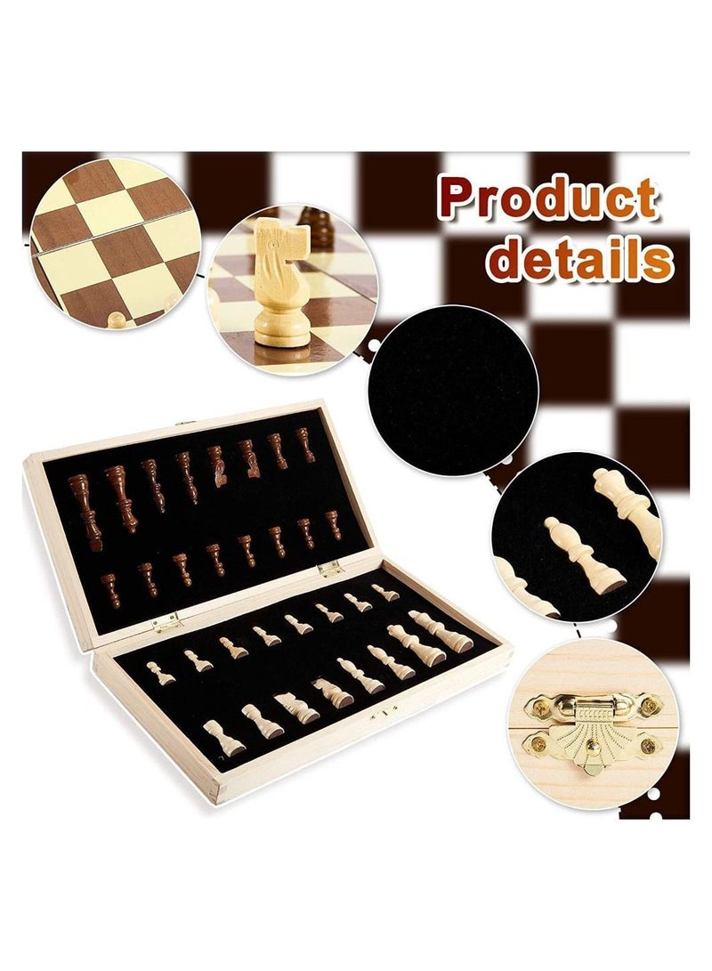 Fitto High Quality Magnetic Wooden Chess Set - Folding Board For Easy Storage and Transport - Image 2
