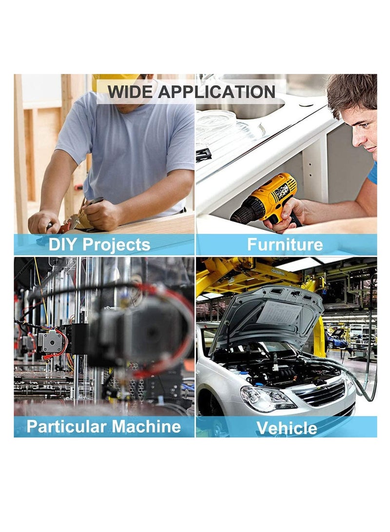 Zikra Cap Screws 50pcs Socket Screw Set M2 M2.5 M3 M4 M5 M6 M8 Flat Head Countersunk Head Black Grade Alloy Steel Hex Socket Head Cap Screw Screws Fastener (Size: 20mm, Type: M6) - Image 5