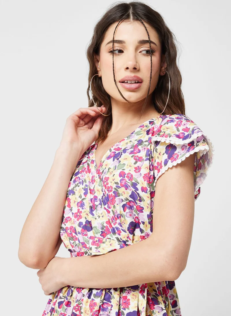 Ginger Floral Tiered Dress