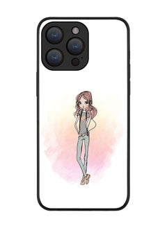 Cover for iPhone 15 Pro Case Rugged Black Slim fit Soft Flexible Anti Drop TPU Gel Thin Protective Phone Cases - Girl Next Door