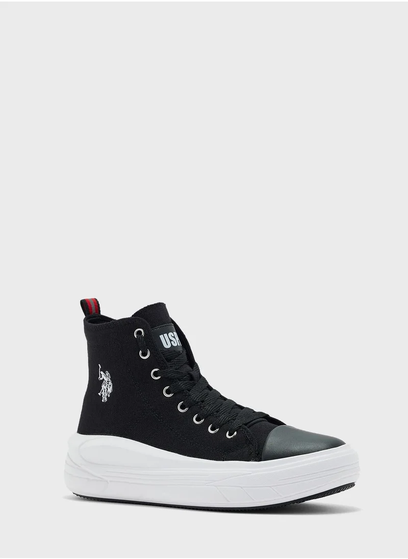 U.S.Polo Lace Up High Top Sneakers