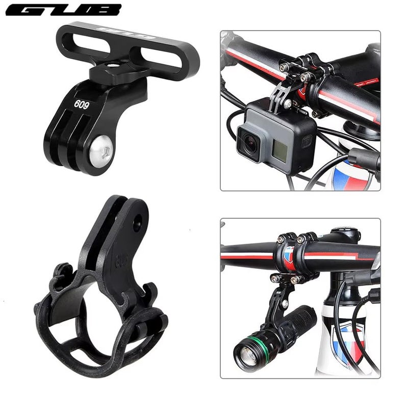 GUB 609 Bicycle Handlebar Stem Mount Rack for Sports Camera CNC Alloy Anodized Furnishing with Flashlight Holder - Image 2