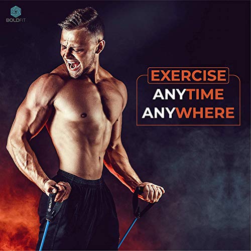 Boldfit Resistance Tube with Foam Handles, Door Anchor for Exercise & Stretching, Suitable in Home & Gym Workout for Men & Women-10kg-Red - Image 5