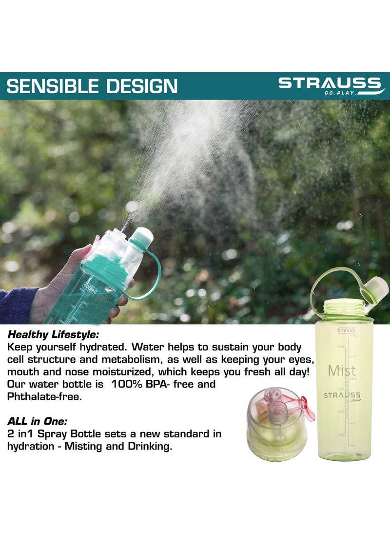 STRAUSS Strauss Water Mist Spray Bottle, 600 ml (Green)  - Image 4