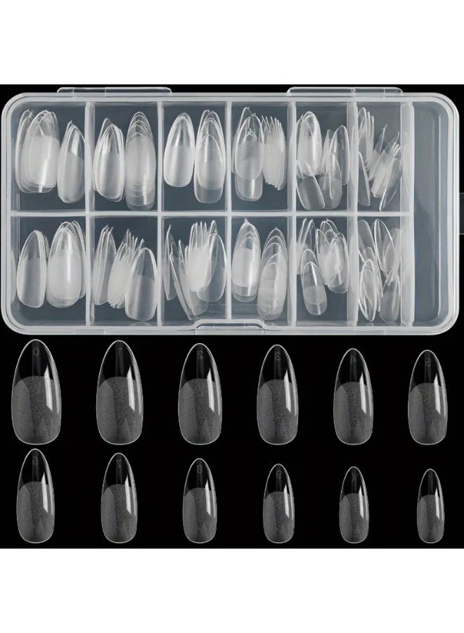 يوكانبي 120 قطعة من أظافر لوزية غير لامعة في علبة شفافة – أظافر صناعية كاملة التغطية، مثالية لتصميم الأظافر بنفسك، قابلة لإعادة الاستخدام والتخصيص - Image 4