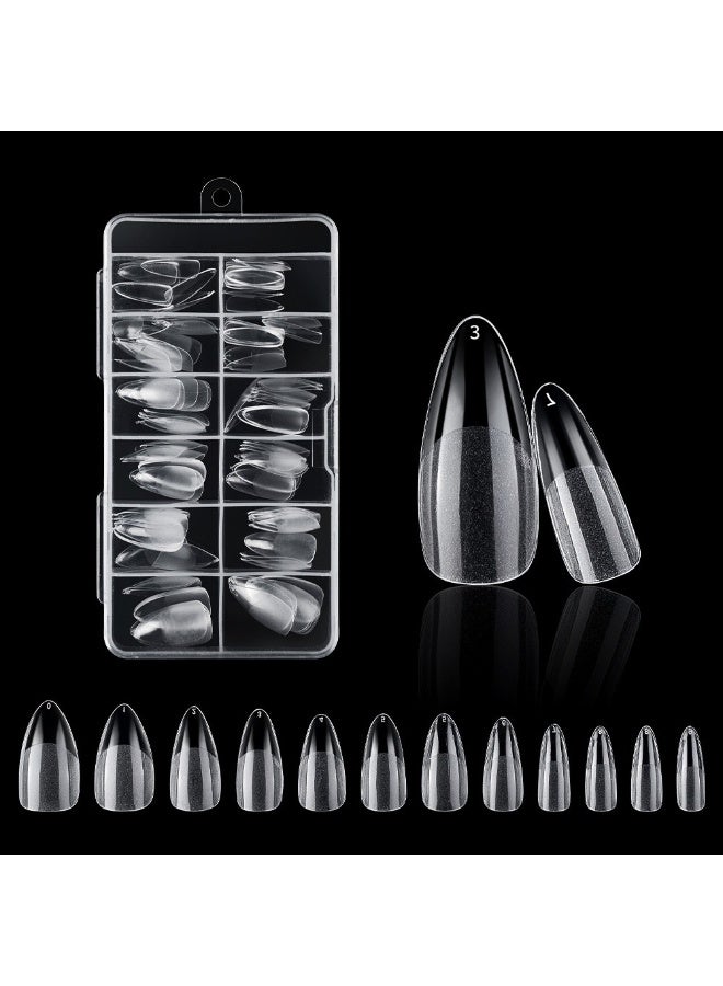 يوكانبي 120 قطعة من أظافر لوزية غير لامعة في علبة شفافة – أظافر صناعية كاملة التغطية، مثالية لتصميم الأظافر بنفسك، قابلة لإعادة الاستخدام والتخصيص - Image 1