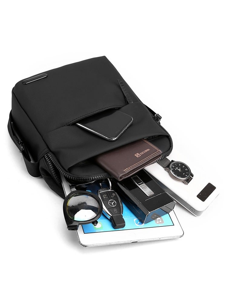 أسيف حقيبة حمل حقيبة كتف صغيرة على الظهر للرجال حقيبة ظهر صغيرة للرجال حقيبة ظهر عادية لركوب الدراجات أثناء السفر للأعمال (أسود) - Image 4