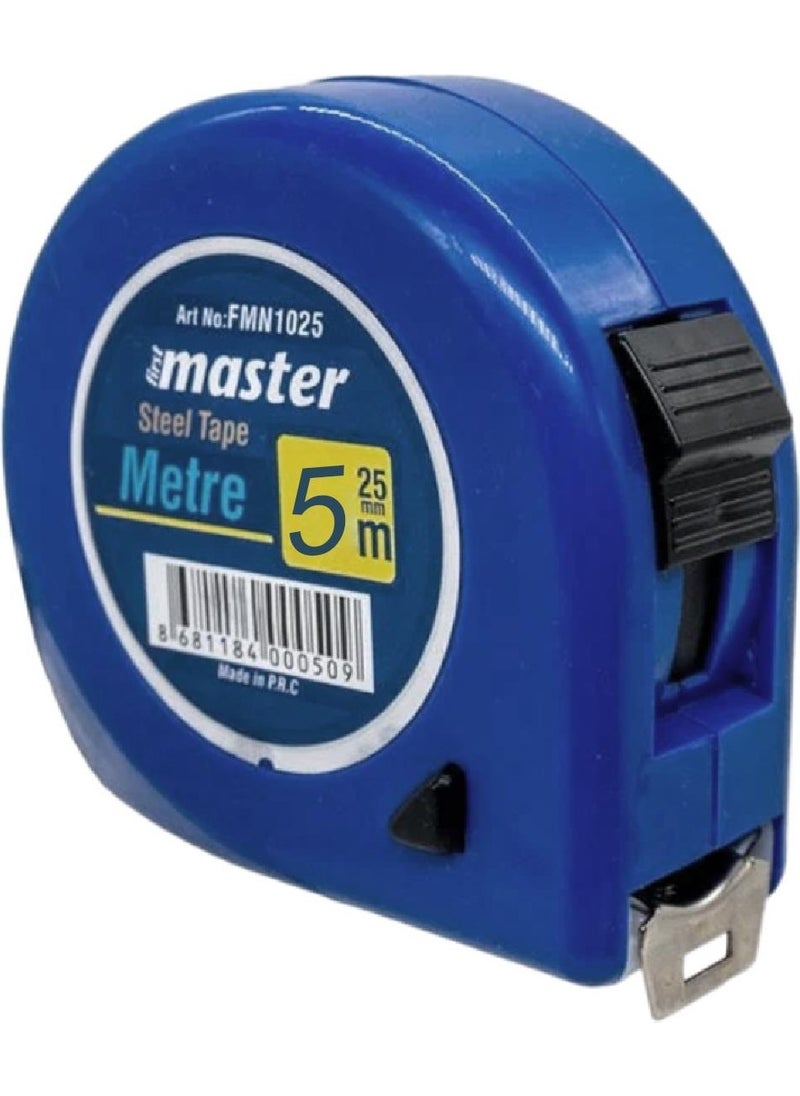 Nzb Strip Metal Bendable Meter 5 M x 25 mm Soft Blue Color Button Measuring Measurement Plastic Case  - Image 3