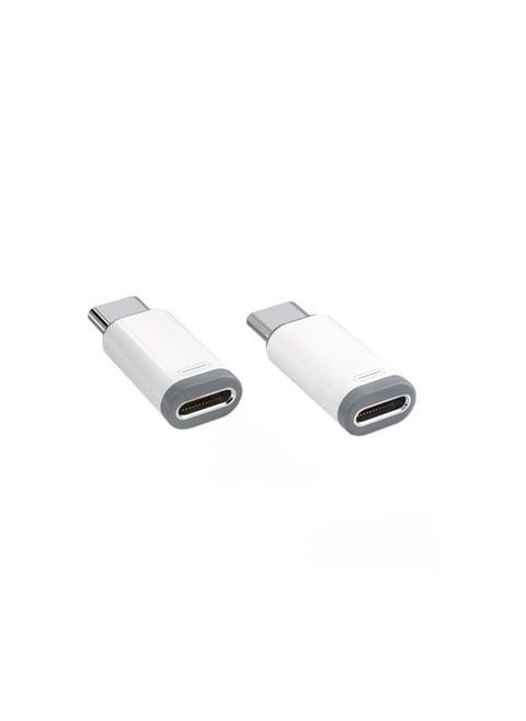 2 Pack USB-C Male to Lightning Female PD Fast Charging Adapter for Lightning Cable, iPhone 16 pro max/15 pro max Series and More Type C Device, NOT for Headphone/Microphone/Pencil (White)